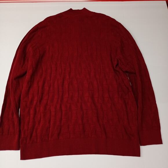 New Shaquille O'Neal 1/4 Zip Flag Red Pullover Sweater Men's Size 3XLT - Picture 7 of 7